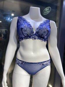 blue lingerie